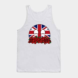 countryballs united kingdom play flowers Tank Top